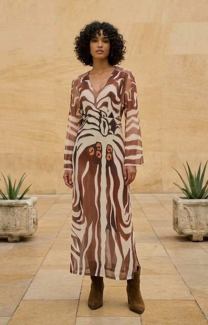 Vestido Silueta Cebra
