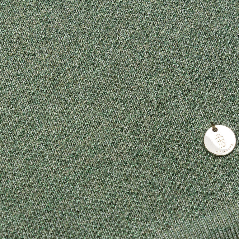 Jersey de punto bicolor en verde salvia y bosque
