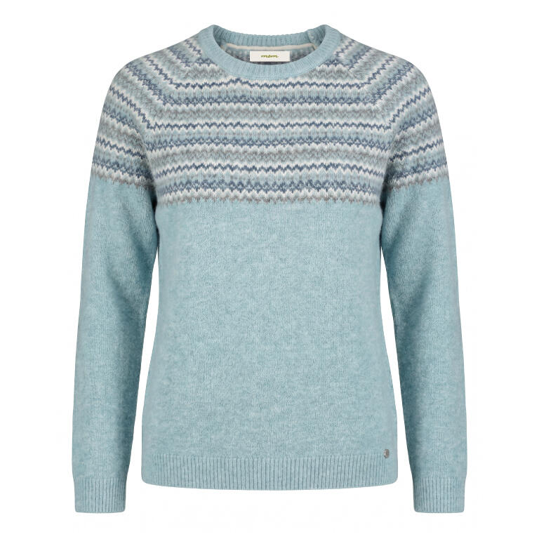 Jersey Punto Jacquard Azul Celeste