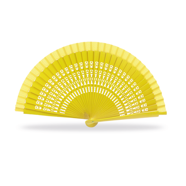Abanico español de madera calado 23cm