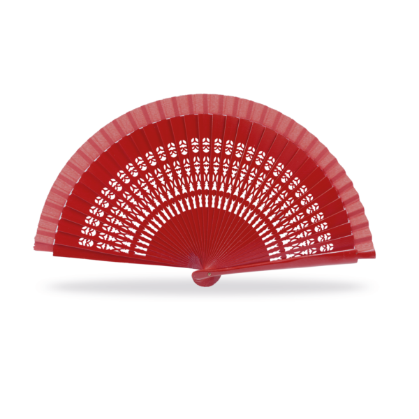 Abanico español de madera calado 23cm