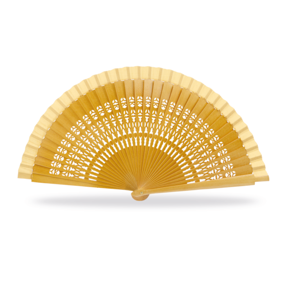 Abanico español de madera calado 23cm