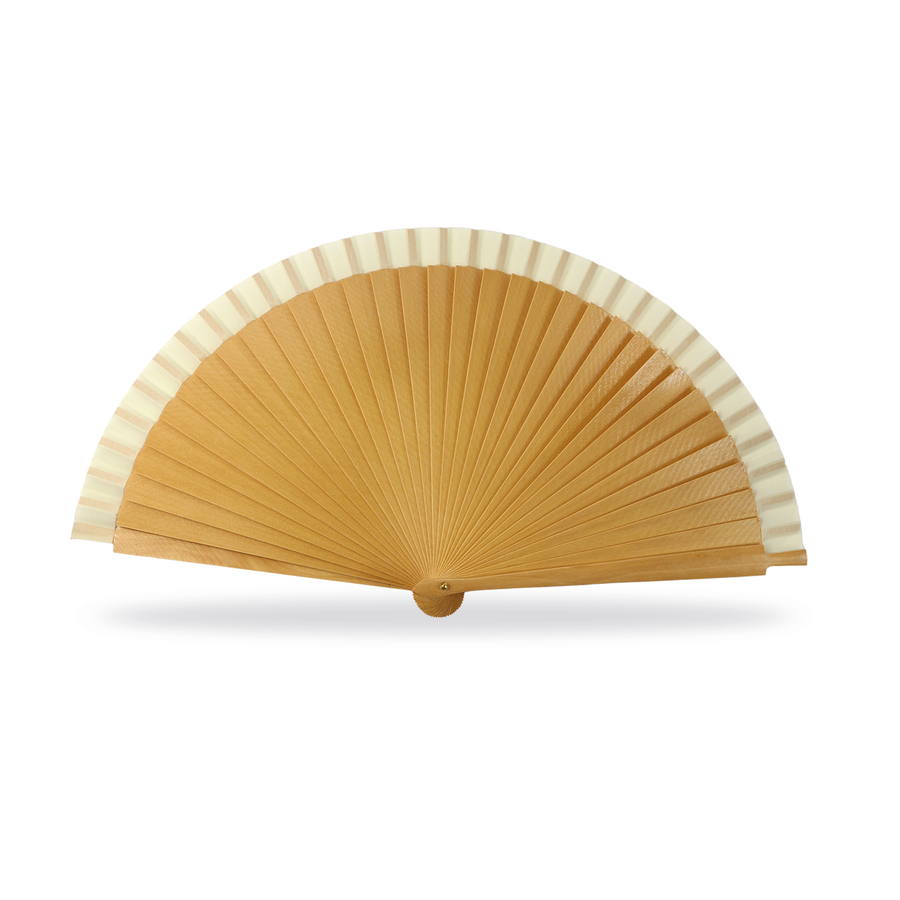 Abanico español de madera de colores lisos 23cm