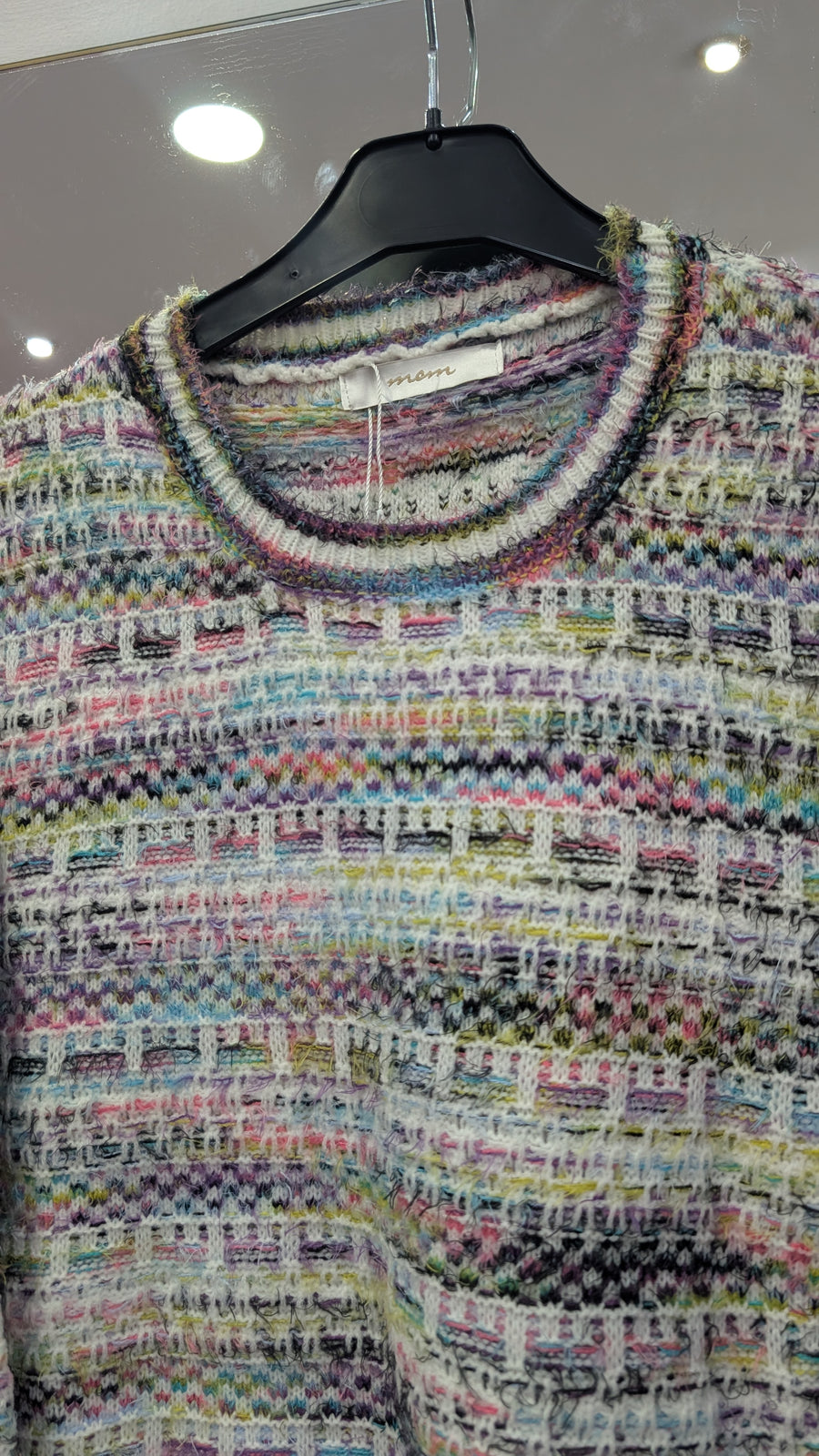 Jersey de Punto Multicolor Efecto Tweed