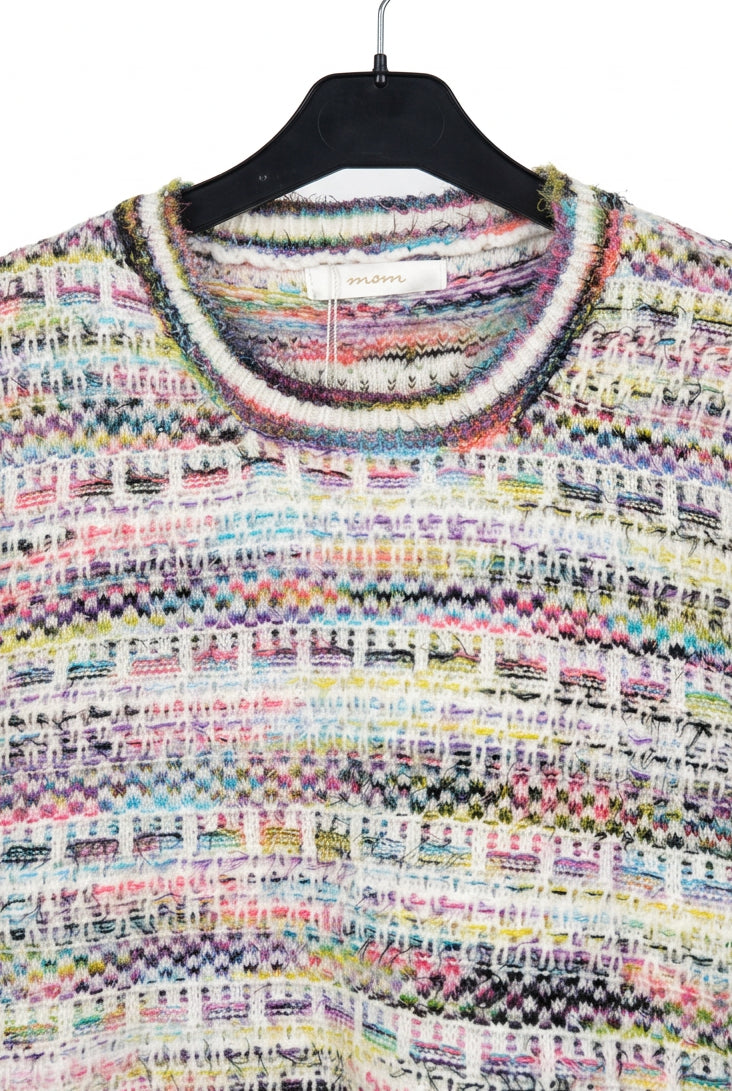 Jersey de Punto Multicolor Efecto Tweed