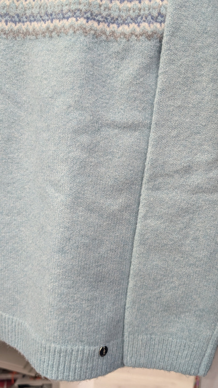 Jersey Punto Jacquard Azul Celeste