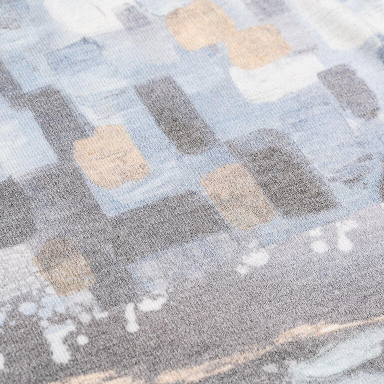 Jersey Estampado Paisaje Gris y Azul