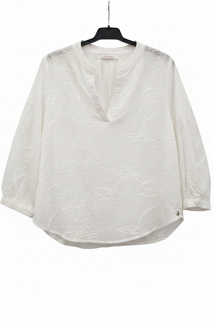 Blusa bordada blanca 100% algodón