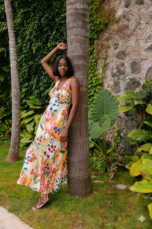Conjunto tropical de verano para mujer
