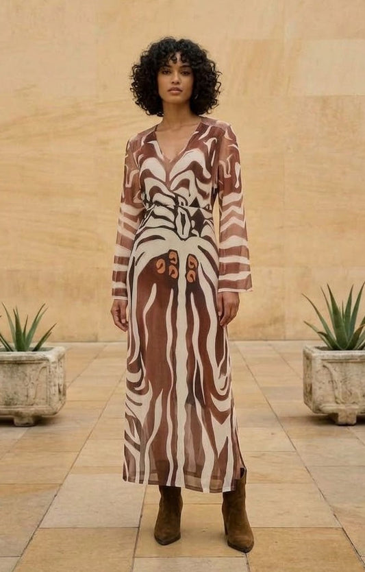 Vestido Silueta Cebra