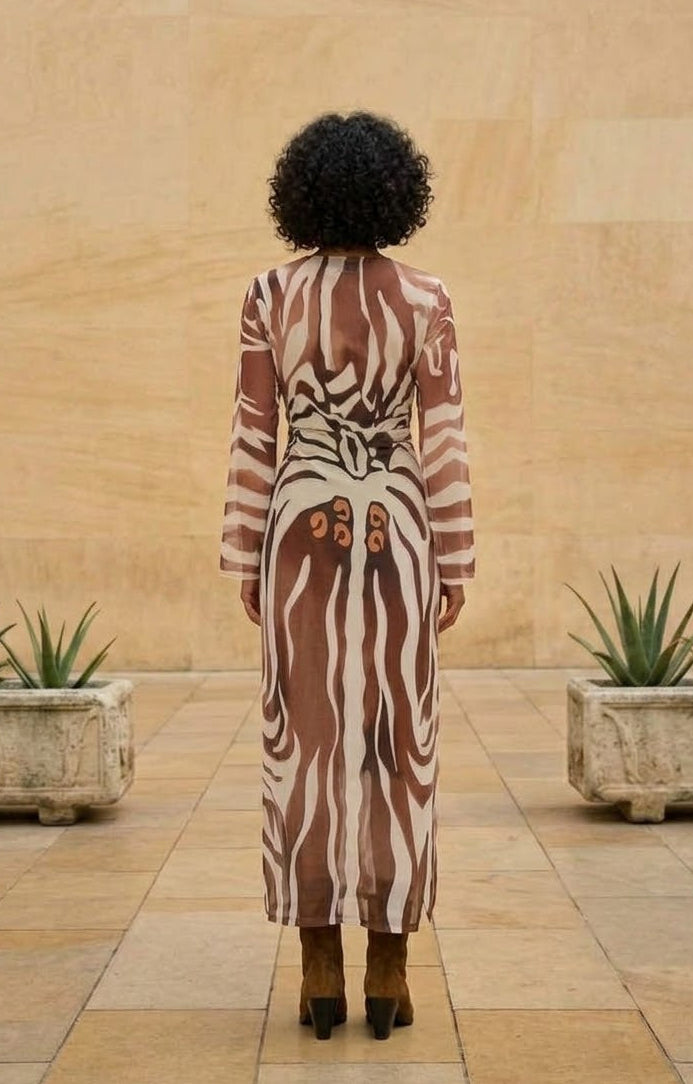Vestido Silueta Cebra