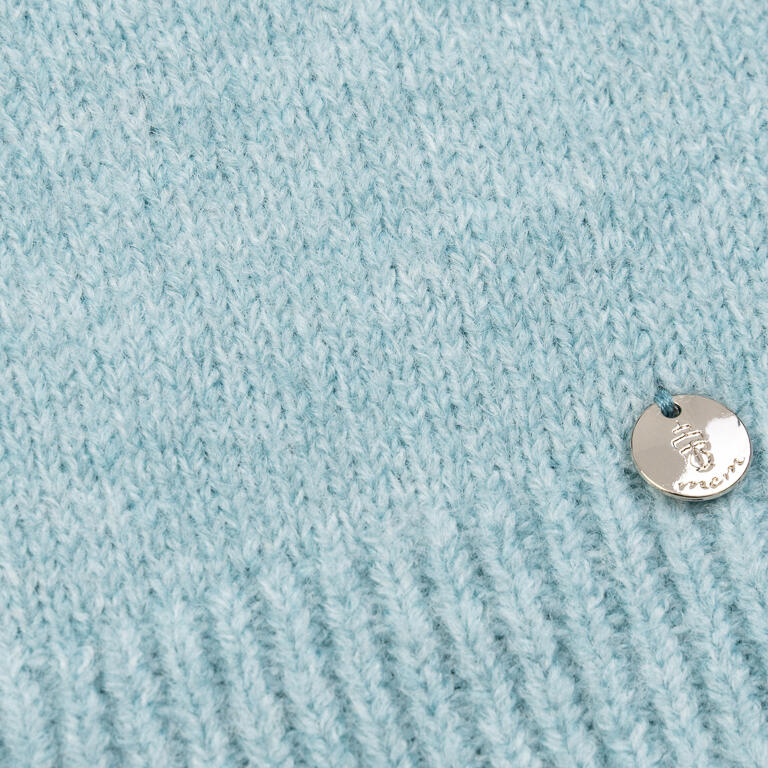 Jersey Punto Jacquard Azul Celeste