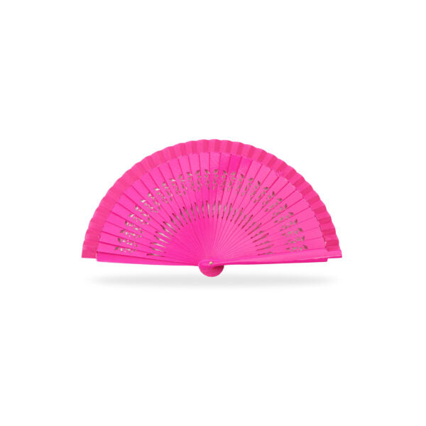 Abanico Madera Calada Liso, 19 cm