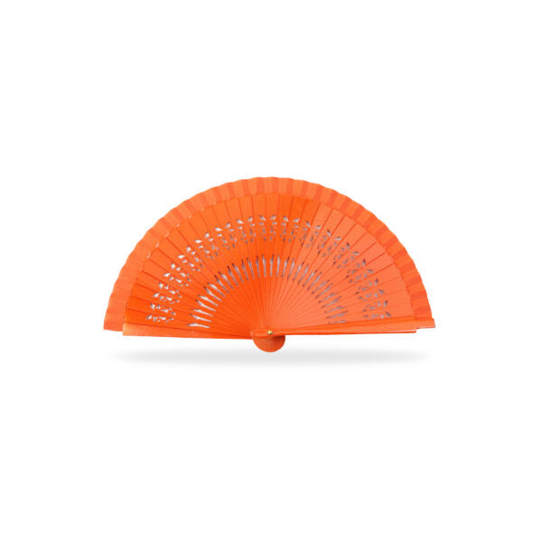 Abanico Madera Calada Liso, 19 cm