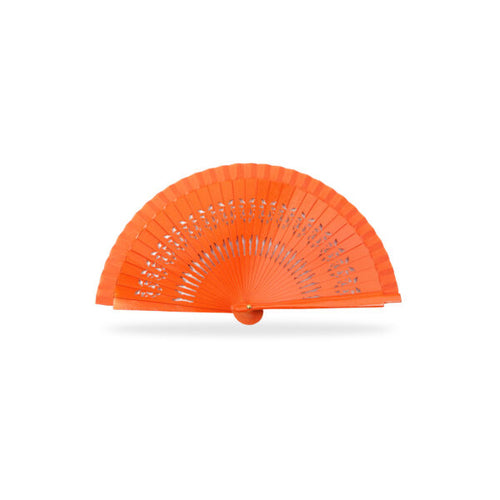 Abanico Madera Calada Liso, 19 cm