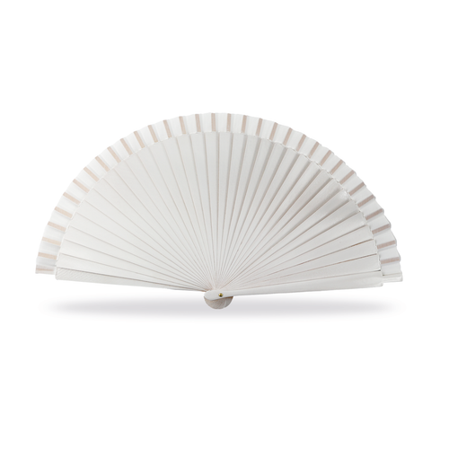 Abanico de madera de colores lisos, 23cm