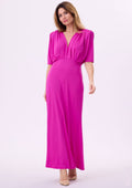 Vestido largo punto de seda para mujer