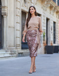 Conjunto falda con mini-lentejuelas para bodas