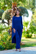 Conjunto de pantalón y túnica en crespón para bodas