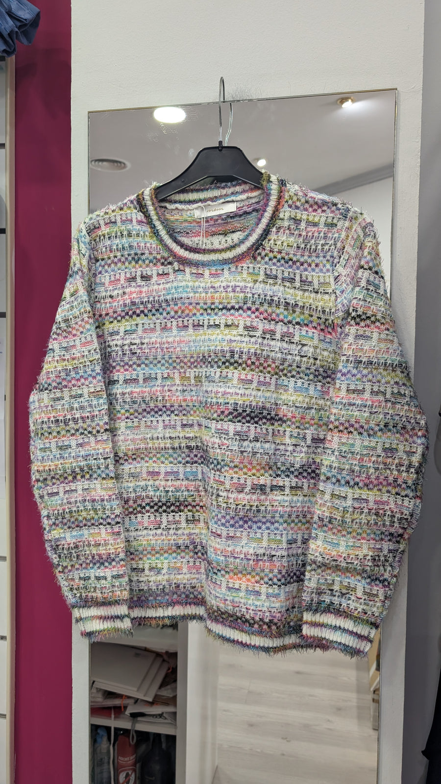 Jersey de Punto Multicolor Efecto Tweed