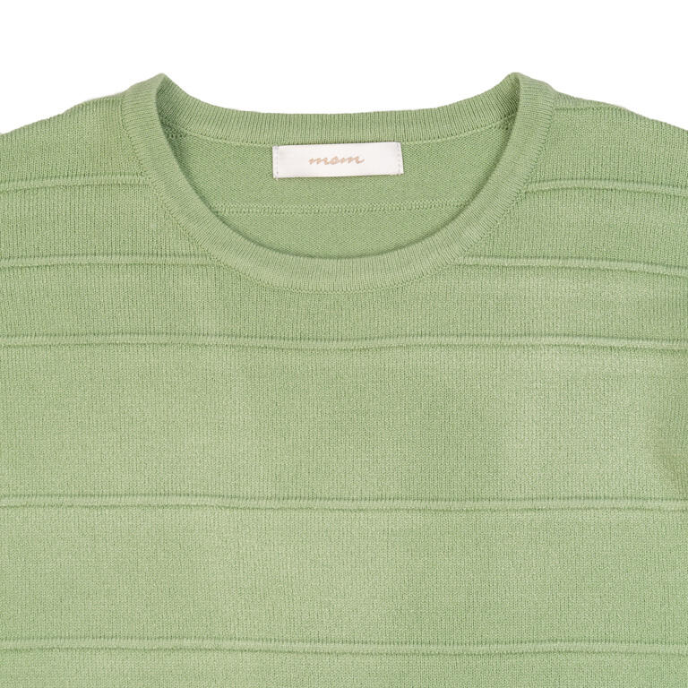 Jersey Verde Salvia con Rayas en Relieve