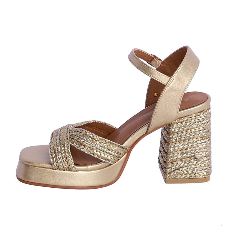 Sandalias de Plataforma Doradas