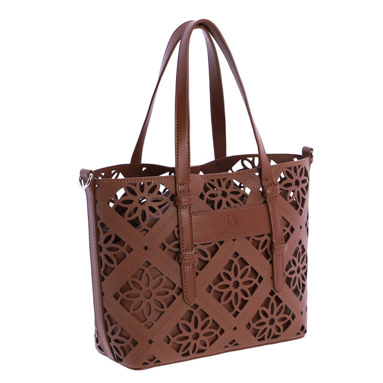 Set de Bolso Tote Calado con Neceser Interior Don Algodón