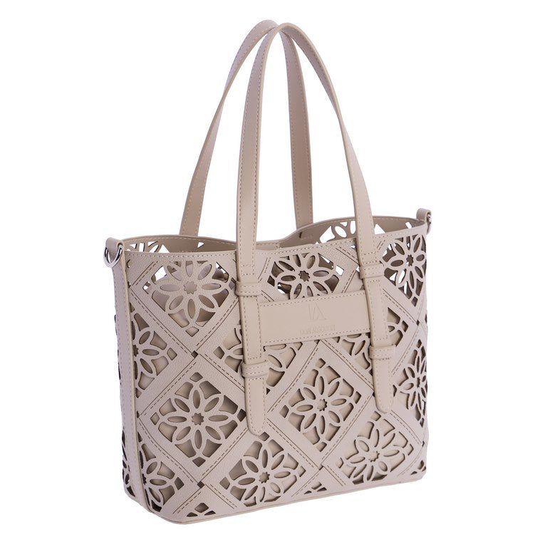 Set de Bolso Tote Calado con Neceser Interior Don Algodón