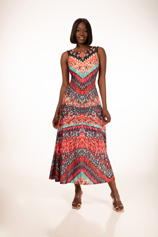 Vestido maxi multicolor de verano