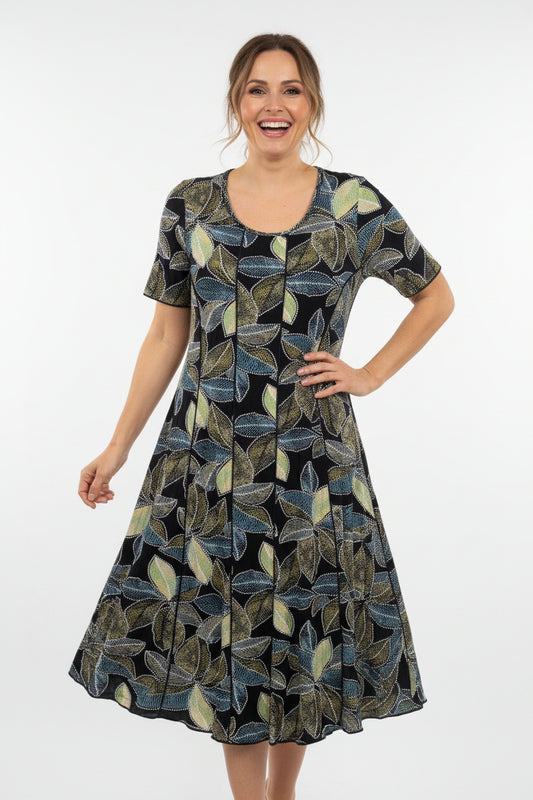 Vestido Midi Vuelo Estructurado