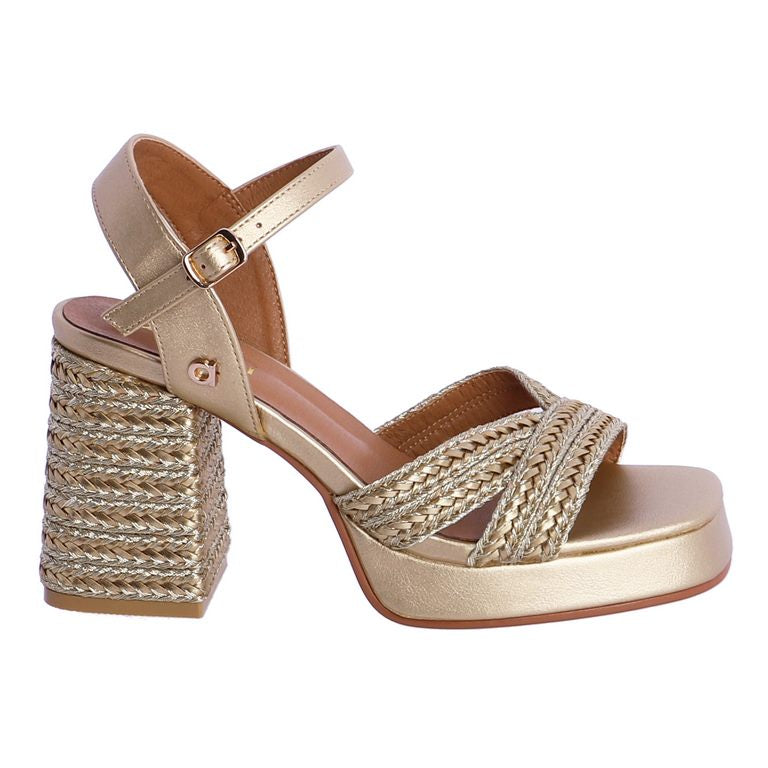 Sandalias de Plataforma Doradas