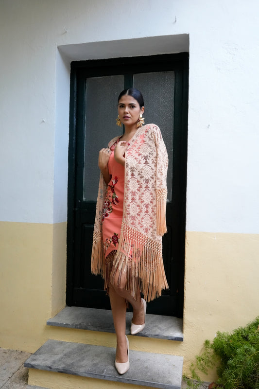 Chaqueta de Encaje con Flecos Elegancia Atemporal para mujer