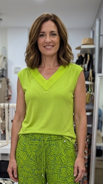 Pantalón Boho de Algodón Estampado Tropical
