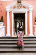 Falda maxi estampado colorido de verano