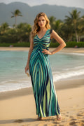 Vestido maxi estampado tropical de verano
