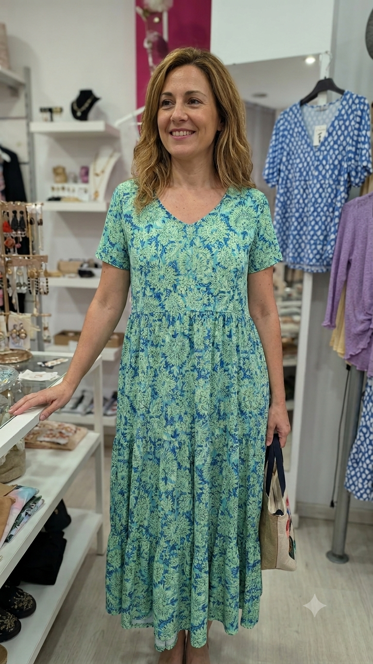 Vestido Midi Licra Fría
