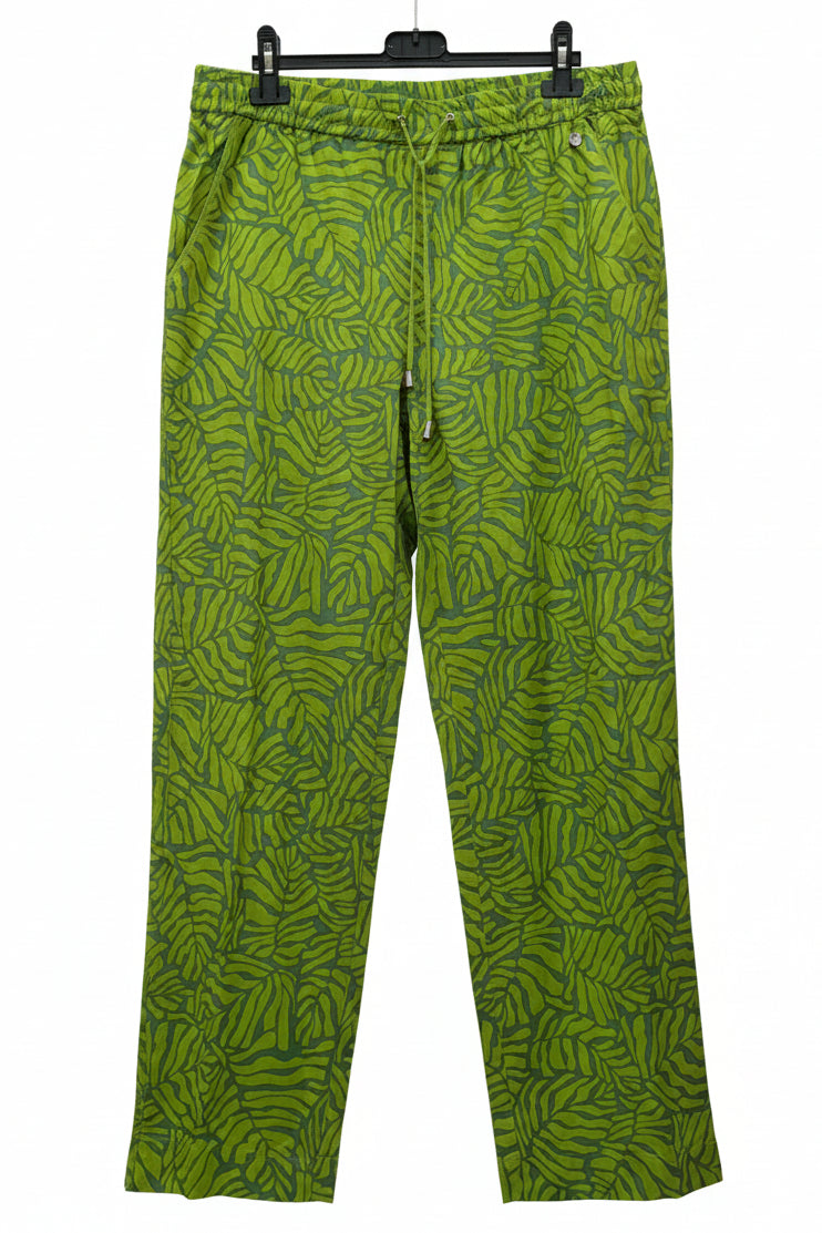 Pantalón Boho de Algodón Estampado Tropical