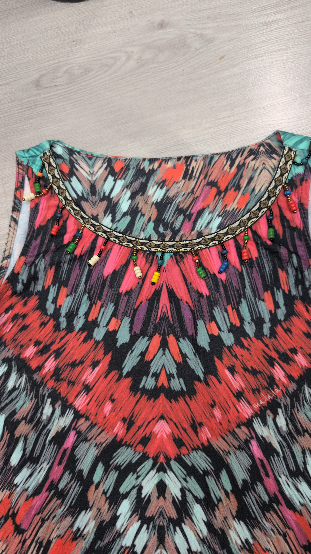 Vestido corto étnico artesanal para mujer
