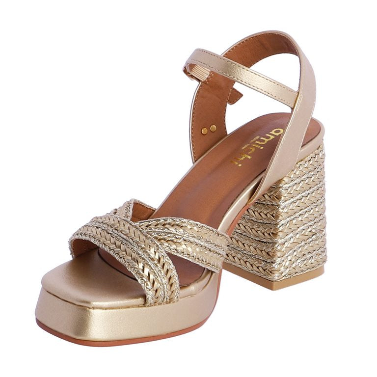 Sandalias de Plataforma Doradas
