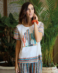 Camiseta Cactus con Detalles Multicolor