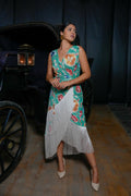 Vestido Midi Amanecer Floral con Flecos inspirado en Mantón