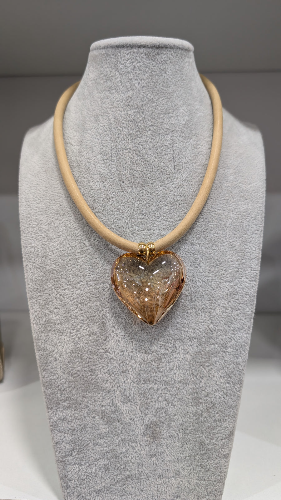 Gargantilla corazón de cristal - bisutería para mujer