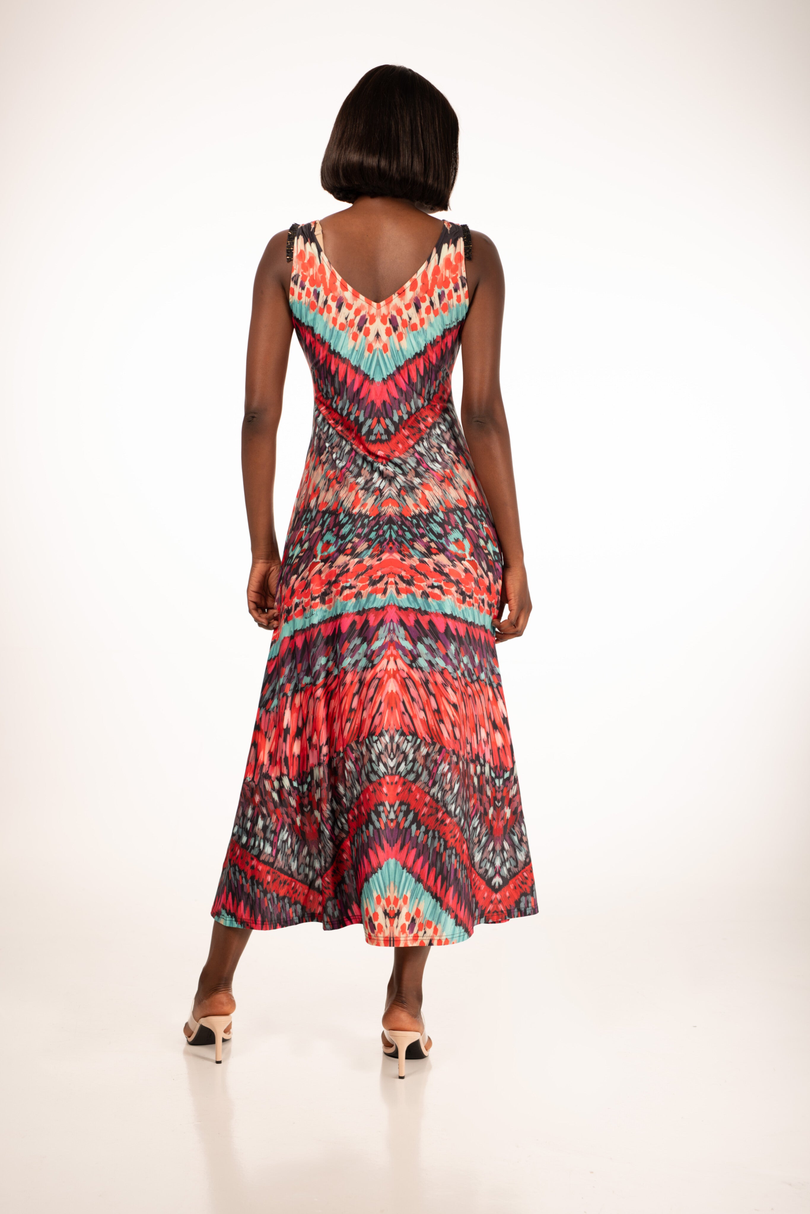 Vestido maxi multicolor de verano